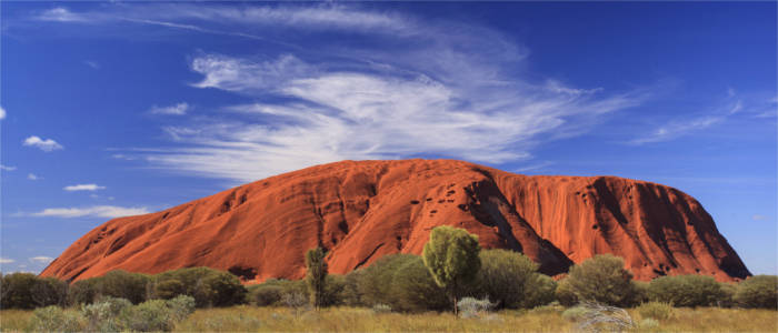 Famous rock in the north of Australia