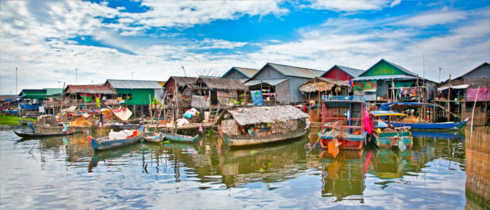 City on the water in Cambodia
