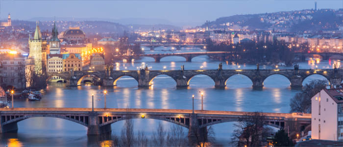 Prague's bridges in the Czech Republic