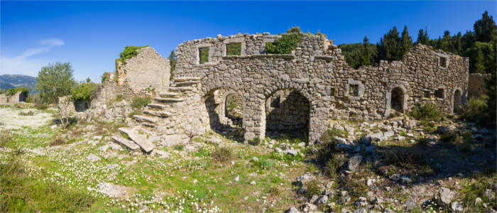 Ruins of the Castle of Agia Mavra on Lefkada