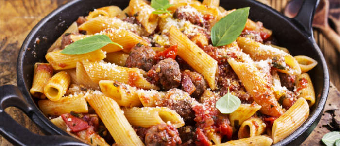 Spicy sausage and pasta