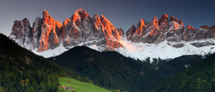 Mountains of the Dolomites in Iatly