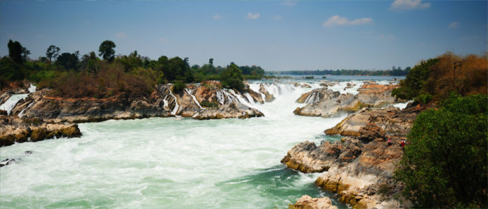 Mekong Waterfalls in Laos