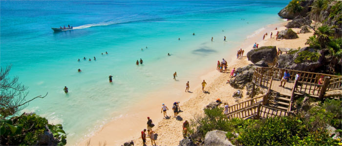 Mexico's sandy beaches in Yucatán, Tulum