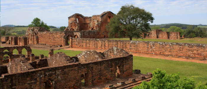 Ruin of a Jesuit site in Paraguay