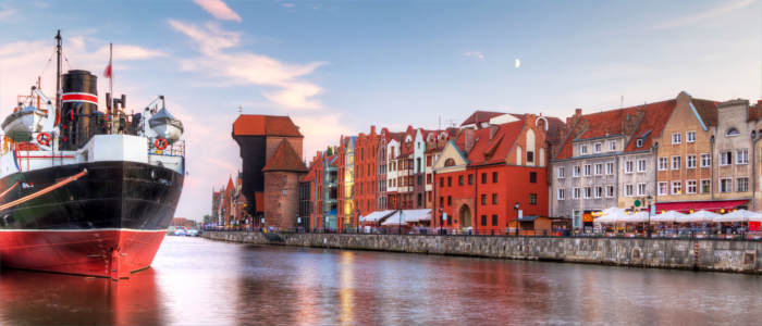 Harbour of Gdańsk in Poland