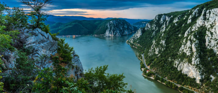 The gorge of the "Iron Gates" in Romania