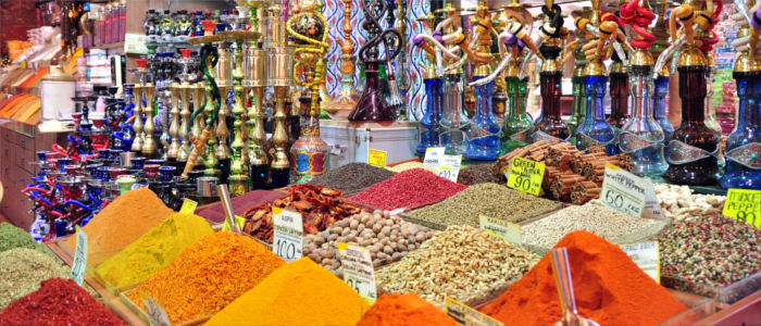 Spices on a bazaar in Turkey
